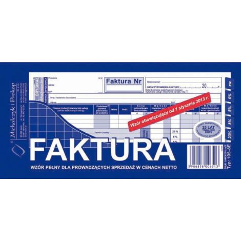 Druk MiP Faktura Netto 1/3 A4/80